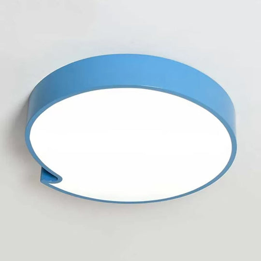 Simple Style Round Flush Mount Ceiling Light for Living Room - Acrylic and Metal Construction