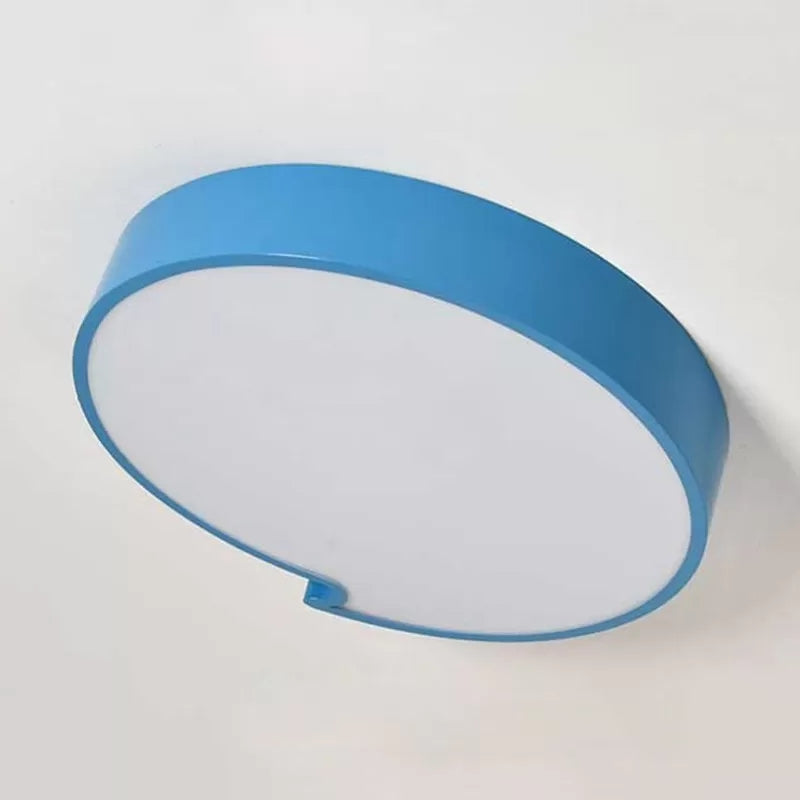 Simple Style Round Flush Mount Ceiling Light for Living Room - Acrylic and Metal Construction