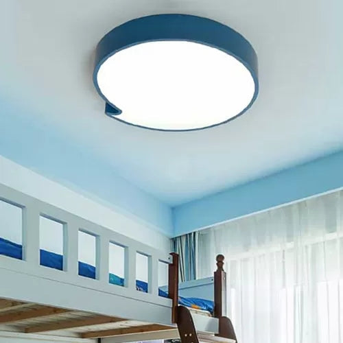 Simple Style Round Flush Mount Ceiling Light for Living Room - Acrylic and Metal Construction