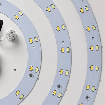 Simple Style Round Flush Mount Ceiling Light for Living Room - Acrylic and Metal Construction