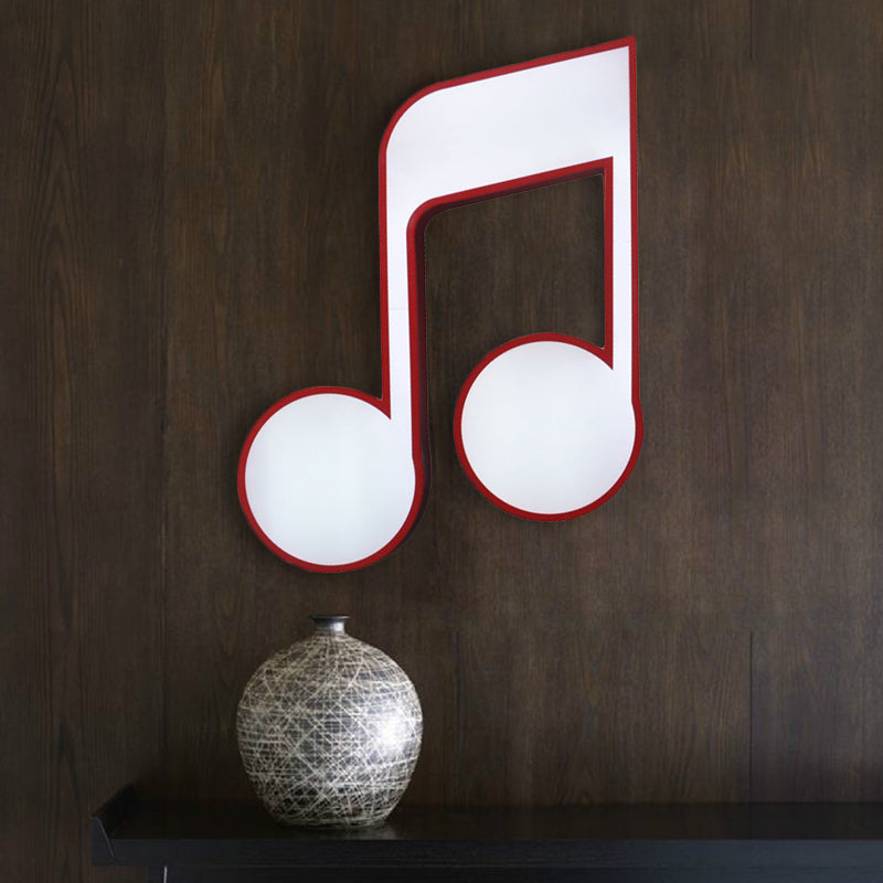 Modern Musical Note Flush Ceiling Light for Bedroom - Acrylic Ceiling Lamp