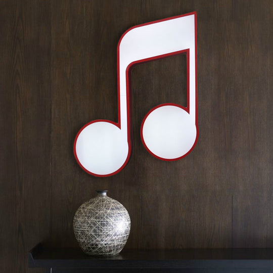 Modern Musical Note Flush Ceiling Light for Bedroom - Acrylic Ceiling Lamp