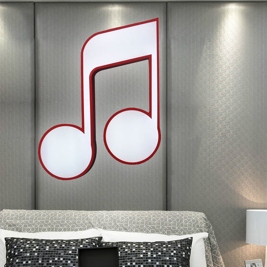 Modern Musical Note Flush Ceiling Light for Bedroom - Acrylic Ceiling Lamp