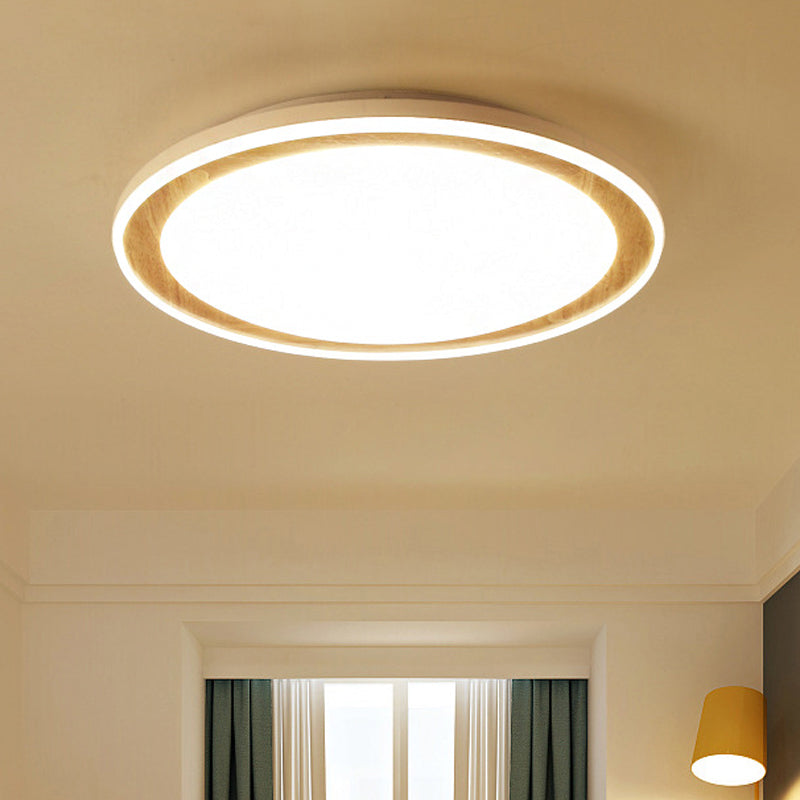 White LED Flush Ceiling Light - Modern & Simple Acrylic Lamp for Study Room & Kitchen