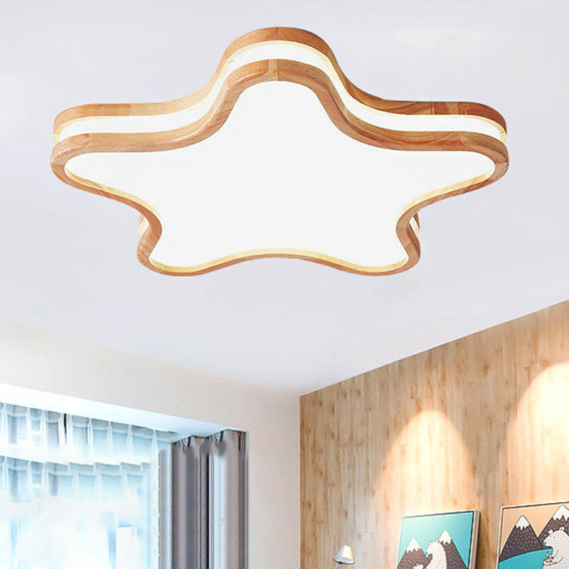 Nordic Style Acrylic White LED Ceiling Lamp for Kid's Bedroom - Sky Ceiling Mount Light