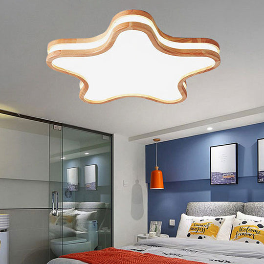 Nordic Style Acrylic White LED Ceiling Lamp for Kid's Bedroom - Sky Ceiling Mount Light