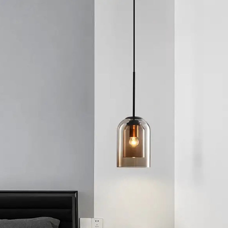 Modern Glass Bell Pendant Lamp for Stylish Bedroom Ceiling