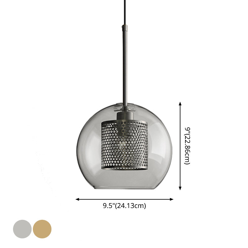 Modern Clear Glass Pendant Light for Dining Table - 1 Hanging Fixture