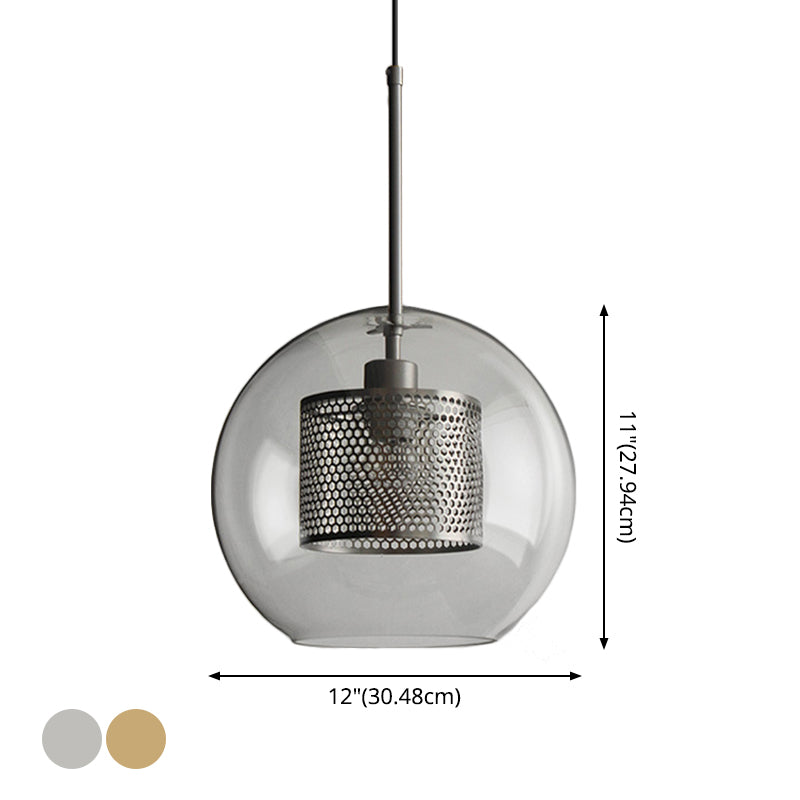 Modern Clear Glass Pendant Light for Dining Table - 1 Hanging Fixture