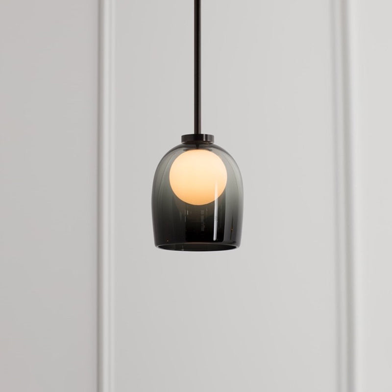 Modern Glass Pendant Lamp For Dining Room Table - Bell Hanging Light Fixture