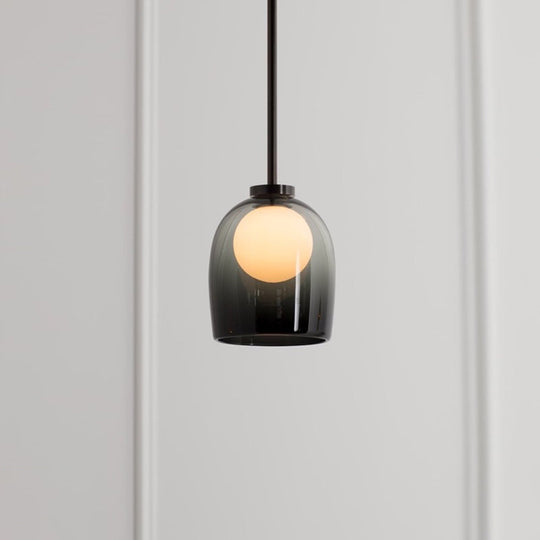 Modern Glass Pendant Lamp For Dining Room Table - Bell Hanging Light Fixture