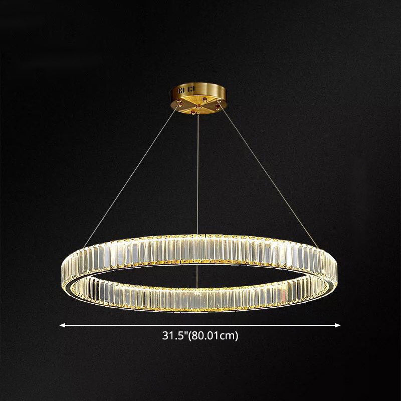 Contemporary LED Crystal Chandelier Pendant Light for Living Room