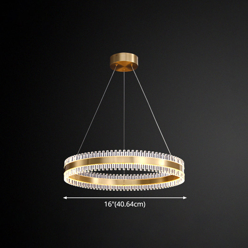 Modern Interlace Rings Chandelier - Metal Pendant Light for Living Room
