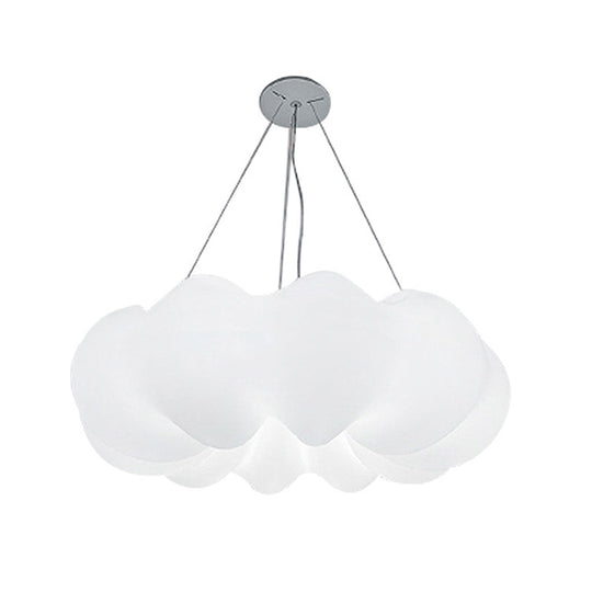 Minimalist Led Cloud Ceiling Light - White Suspension Lighting For Bedroom / 12