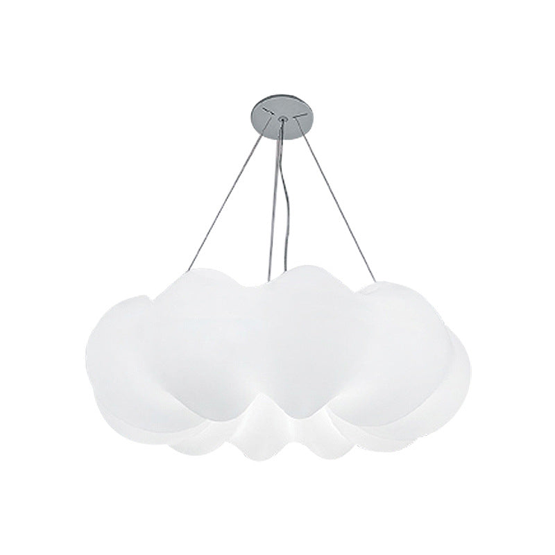 Minimalist Led Cloud Ceiling Light - White Suspension Lighting For Bedroom