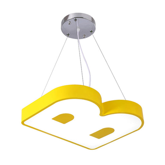 Contemporary Letter Led Pendant Ceiling Lamp - Metal Suspension Fixture