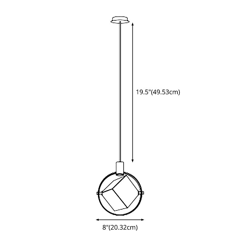 Contemporary LED Crystal Suspension Lamp - Elegant Gold Ring Pendant