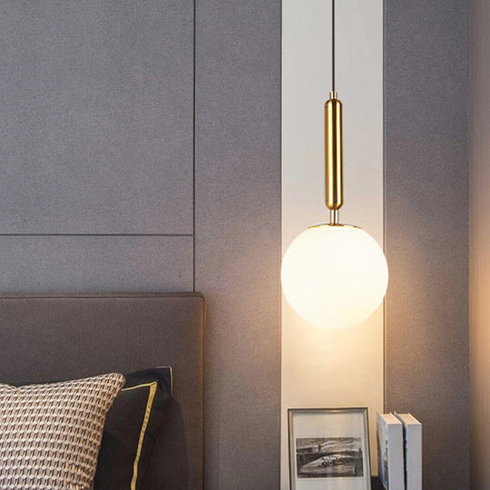 Contemporary Glass Pendant Light - Spherical Design For Lounge