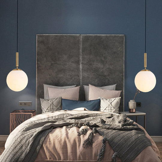 Contemporary Glass Pendant Light - Spherical Design For Lounge