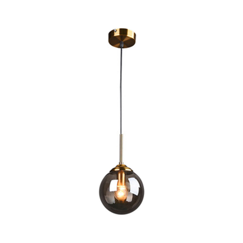 Luminaire suspendu en forme de sphère en verre minimaliste pour un éclairage de plafond intérieur moderne