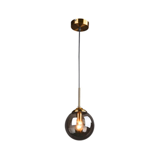Luminaire suspendu en forme de sphère en verre minimaliste pour un éclairage de plafond intérieur moderne