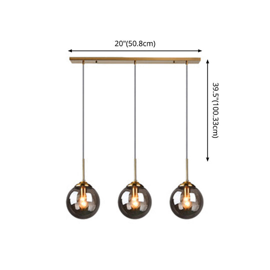 Luminaire suspendu en forme de sphère en verre minimaliste pour un éclairage de plafond intérieur moderne