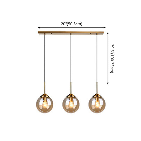 Luminaire suspendu en forme de sphère en verre minimaliste pour un éclairage de plafond intérieur moderne