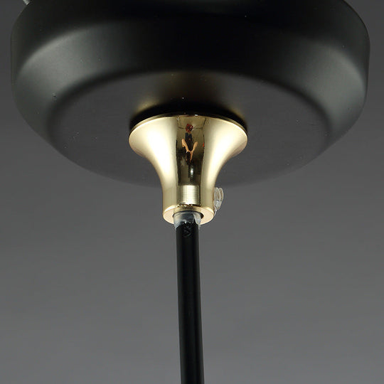 Modern Double Glass Teardrop Pendant Lighting - 1 Light Hanging For Living Room