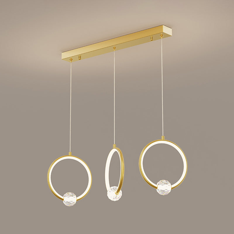 Modern Metal Led Ring Pendant Light - Stylish Indoor Lighting Fixture