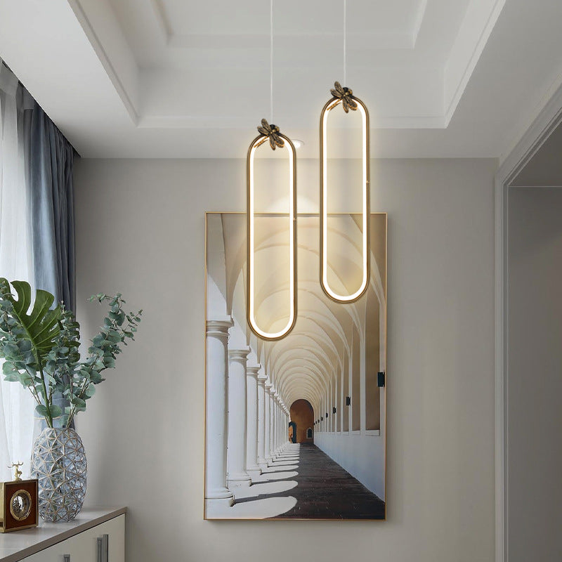 Modern Bronze Led Small Pendant Light With Creative Ceiling Design
