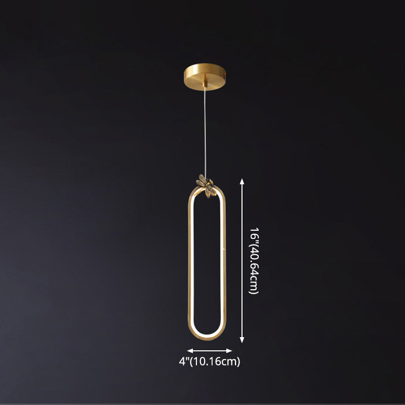 Modern Bronze Led Small Pendant Light With Creative Ceiling Design