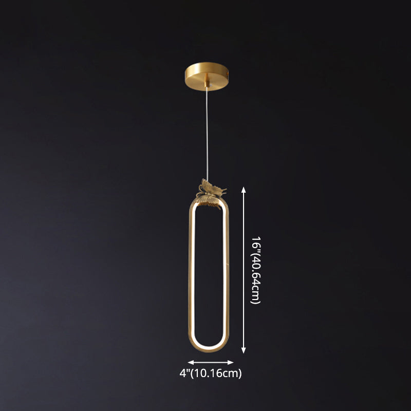 Modern Bronze Led Small Pendant Light With Creative Ceiling Design