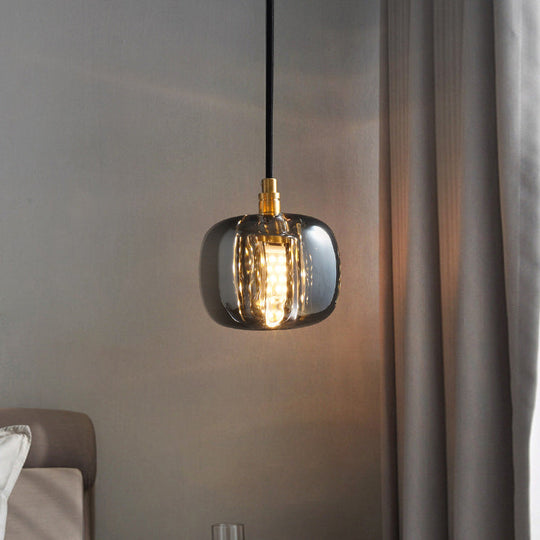 Modern Mini Crystal Pendant Light with Brass Finish for Living Room, Bar, and Coffee Shop Ceiling