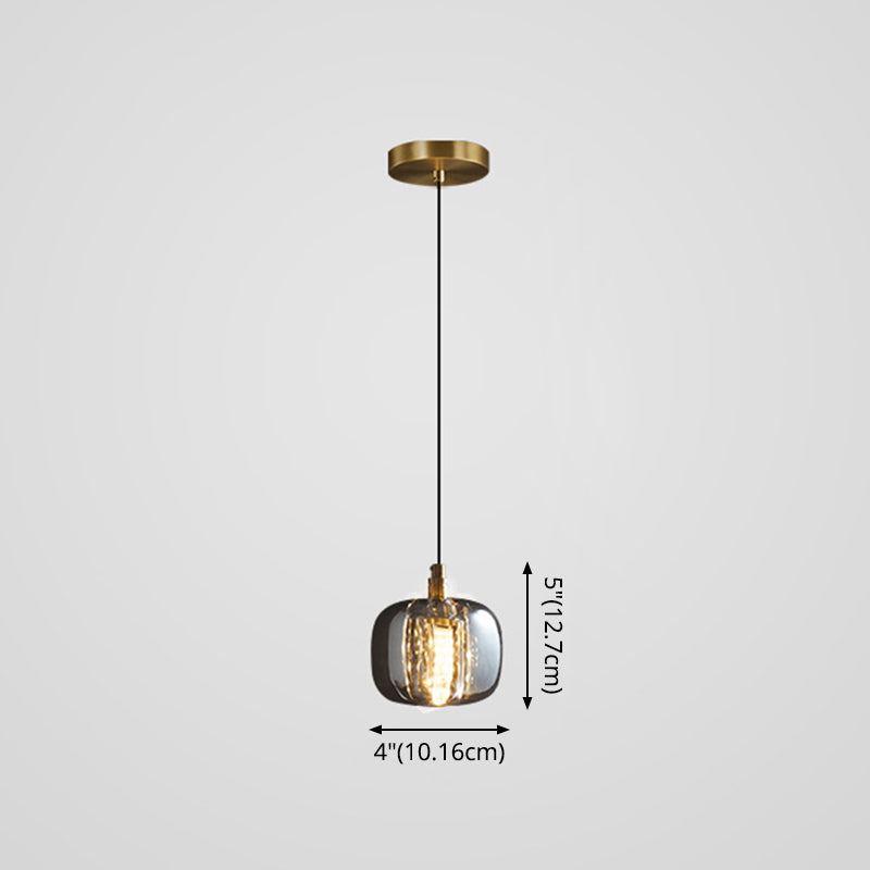Modern Mini Crystal Pendant Light with Brass Finish for Living Room, Bar, and Coffee Shop Ceiling