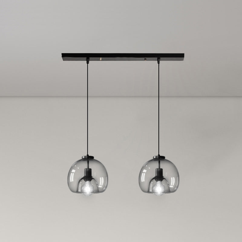 Alice - Black Mini Glass Globe Pendant Light