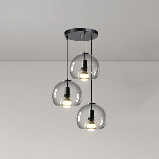 Alice - Black Mini Glass Globe Pendant Light