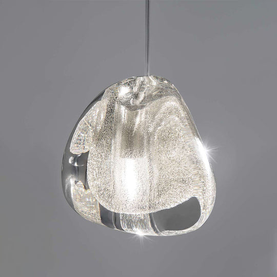 Bubble Glass Mini Pendant Light - Modern Nordic Design, LED Round Stair Hanging Lamp
