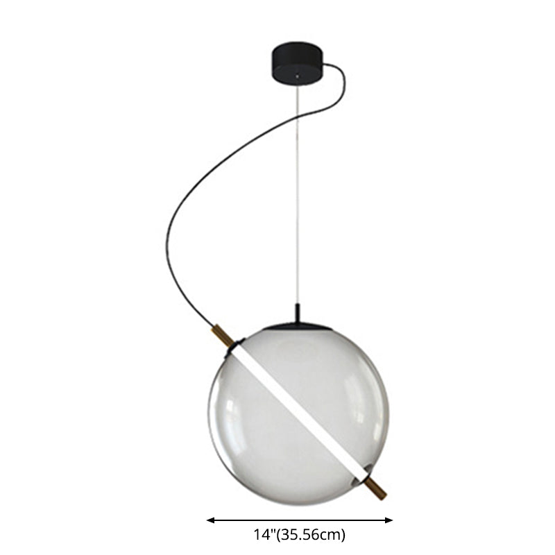 Modern Glass Globe Led Pendant Light For Stylish Kitchens