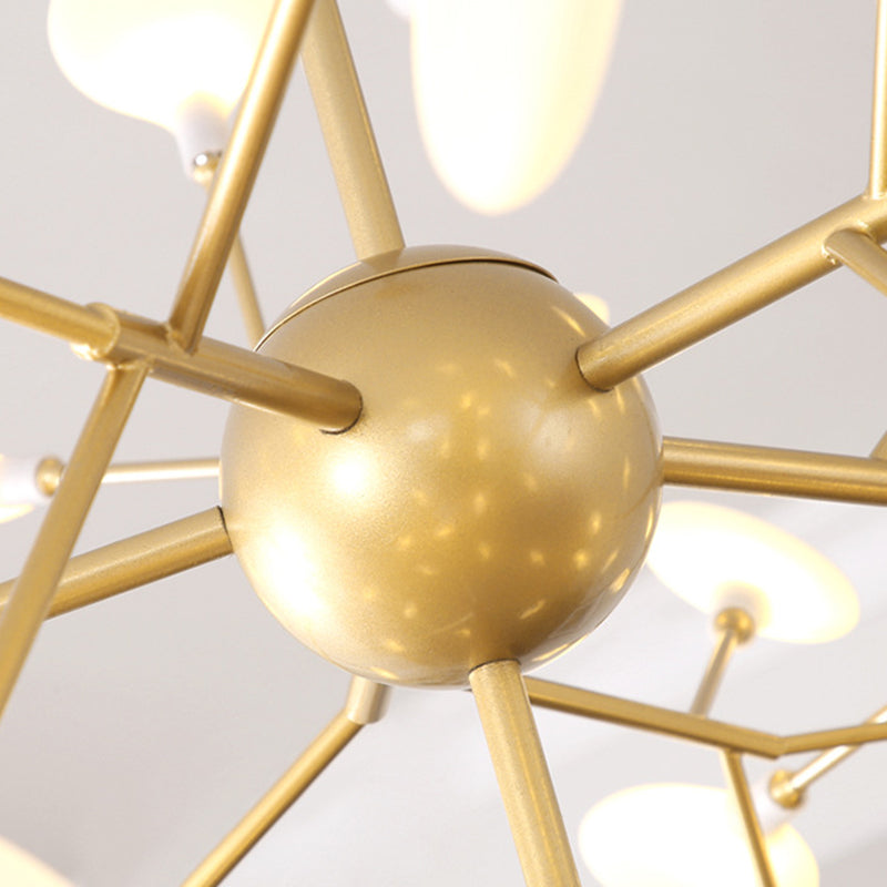 Firefly-inspired Chandelier with Frosted Acrylic Shade - Perfect for Modern Living Rooms