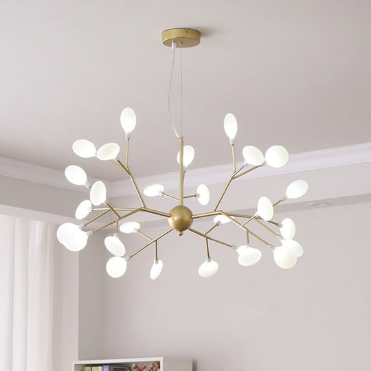 Océane - Firefly Chandelier Pendant Light Modern Style Acrylic Living Room Led Hanging In Gold 36 /