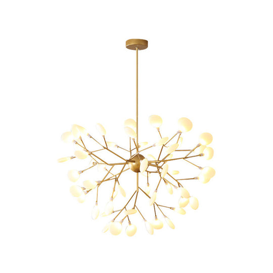 OcÃ©ane - Firefly Firefly Chandelier Pendant Light Modern Style Acrylic Living Room LED Hanging Light in Gold