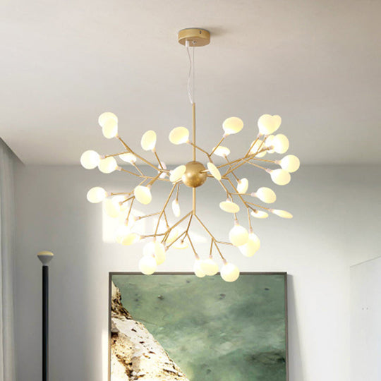 OcÃ©ane - Firefly Firefly Chandelier Pendant Light Modern Style Acrylic Living Room LED Hanging Light in Gold