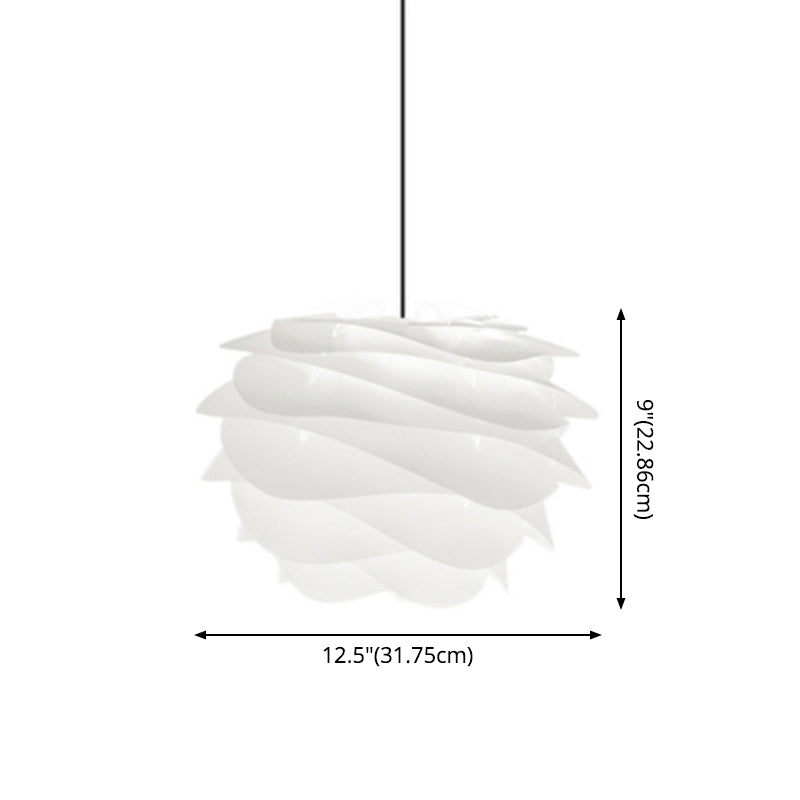 Modern Art Deco Pendant Light With Acrylic Pinecone Shade