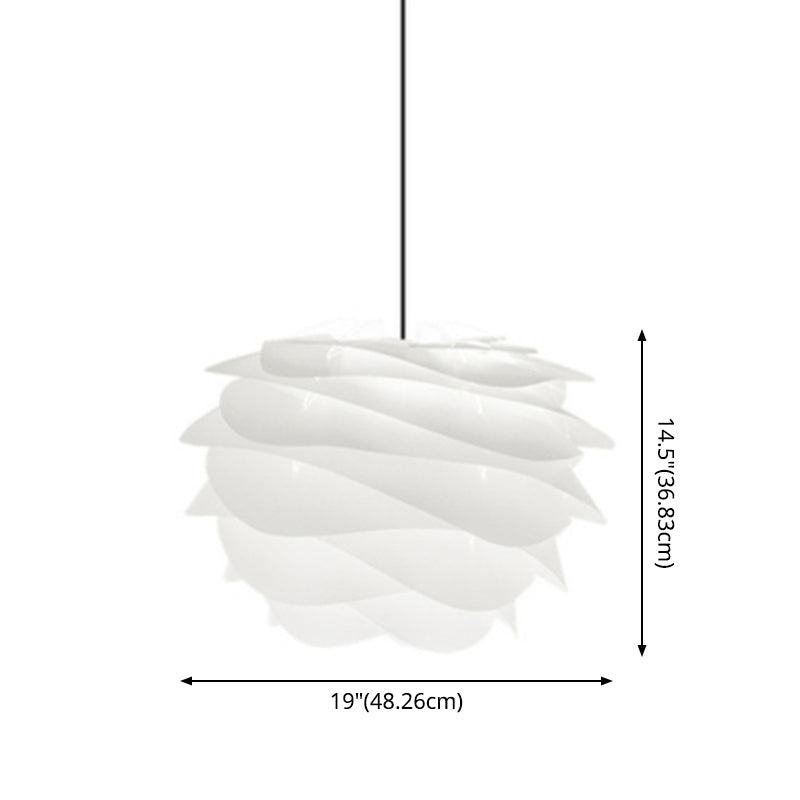 Modern Art Deco Pendant Light With Acrylic Pinecone Shade