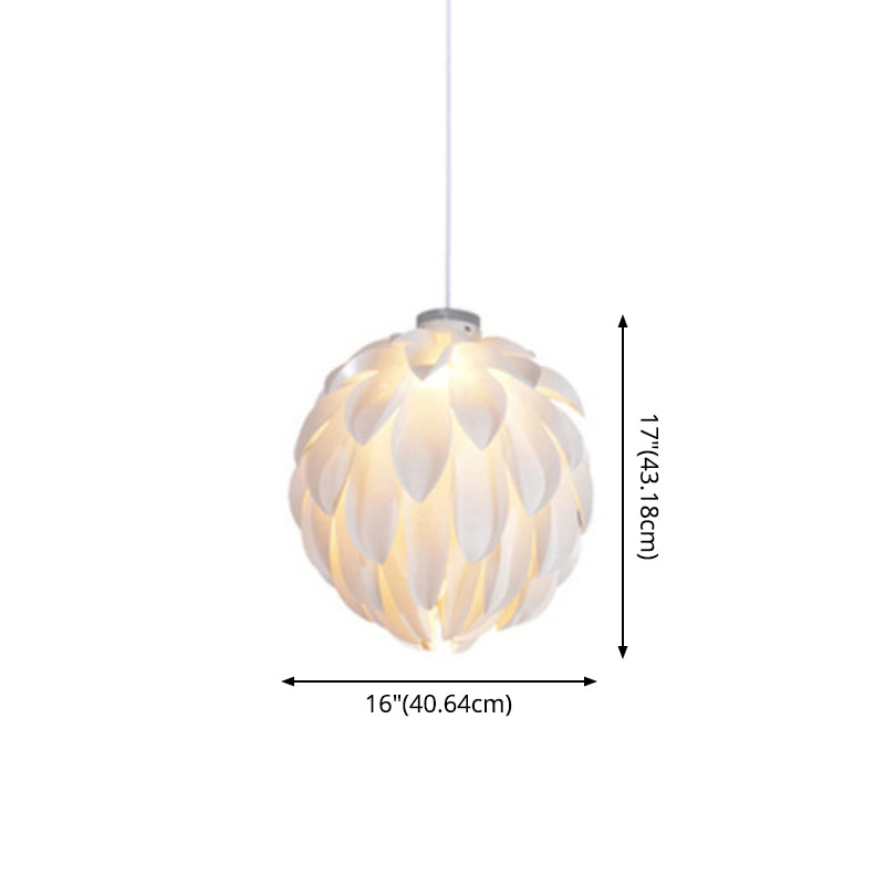 Nordic Modern White Pinecone Pendant Light - Pvc Living Room Lamp