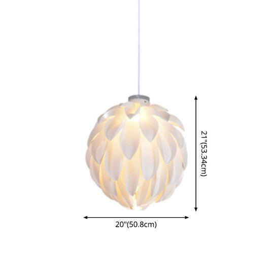 Nordic Modern White Pinecone Pendant Light - Pvc Living Room Lamp
