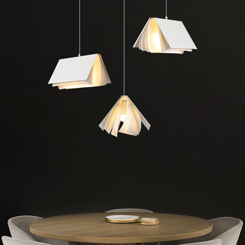 Metal Art Deco Pendant Light Fixture - Stylish Rectangle Design 1-Light