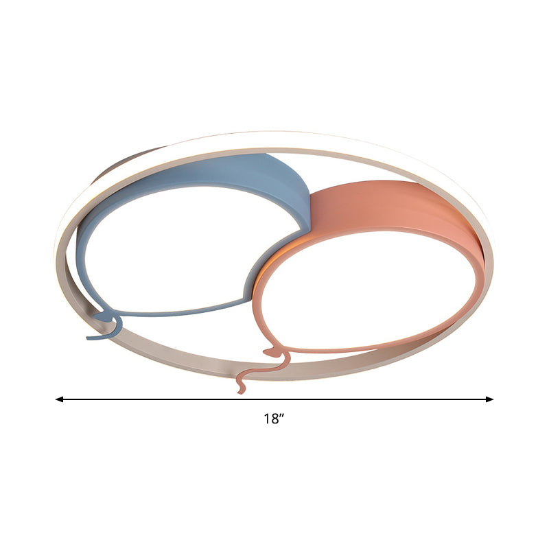 Kids Balloon Ceiling Mount Light - Acrylic Led Lamp For Nursing Room