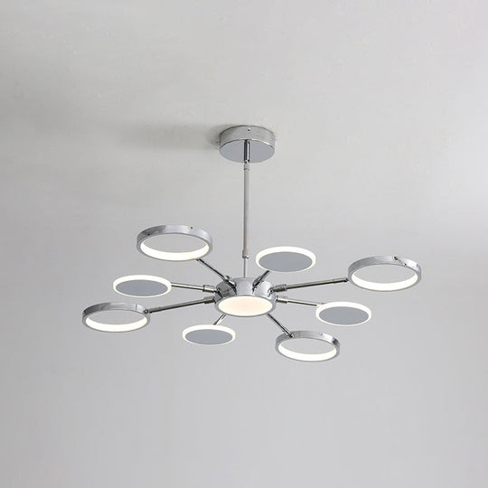 Elena - Modernist Metal Pendant Chandelier for Living Room