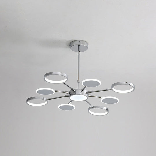 Elena - Modernist Metal Pendant Chandelier for Living Room